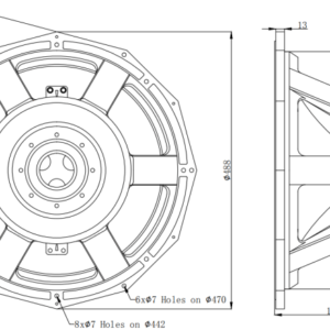 BW 1880 -18 inch loudspeaker 3000W - Image 3