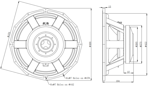 BW 1880 -18 inch loudspeaker 3000W - Image 3